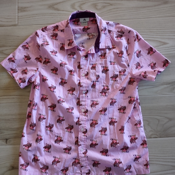 Disney Other - Disney Parks Inside Out Bing Bong Button Down Shirt Men's Medium Short Sleeve
